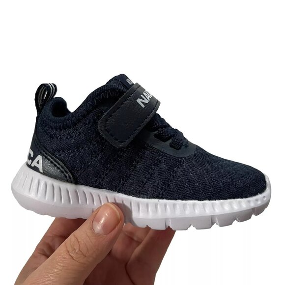 Nautica Baby Infant Boy's Slip-on Sneakers Size 5 Navy Blue Lightweight Shoes - Picture 1 of 13